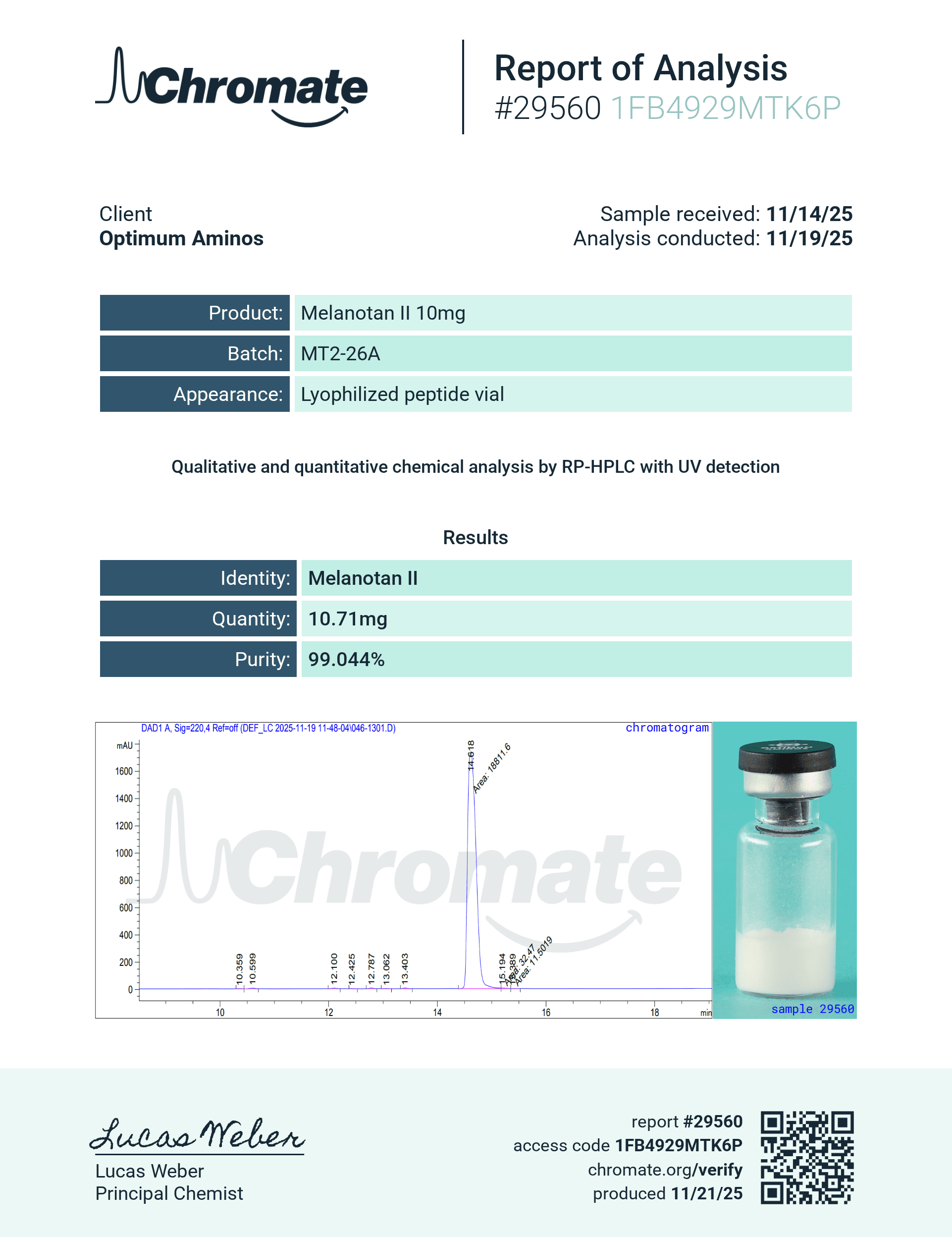 Certificate preview, Chromate